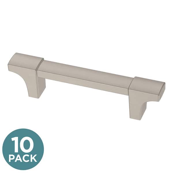 Liberty 10-Pack Modern Track 3 in. (76 mm) Modern Satin Nickel Cabinet Pulls