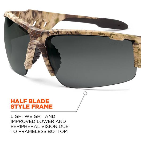 Skullerz Thor Safety Glasses, Matte Gray Nylon Impact Frame, Yellow Polycarbonate Lens, Ships in 1-3 Business Days