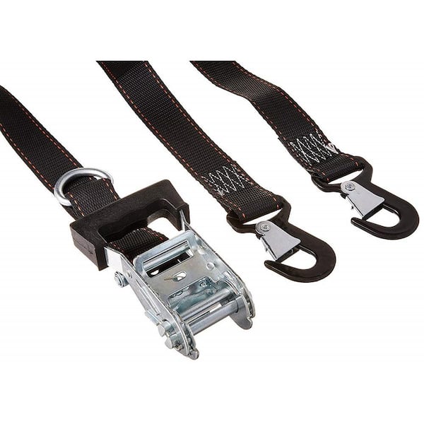 Keeper 8 ft. x 1.5 in. Ratchet Buckled Strap with Soft Tie (2-Pack