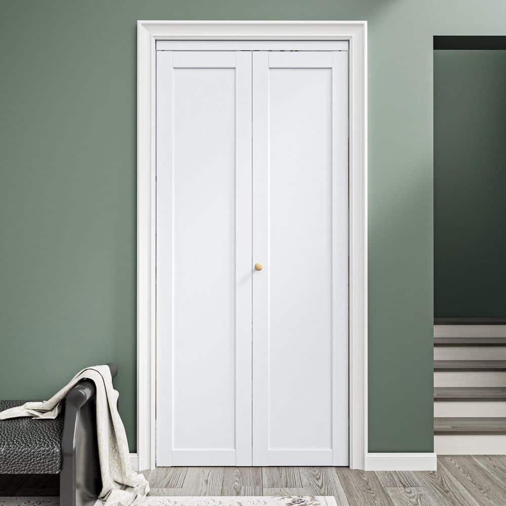 ARK DESIGN 36 in. x 96 in. Solid Core 1-Lite Panel White Primed