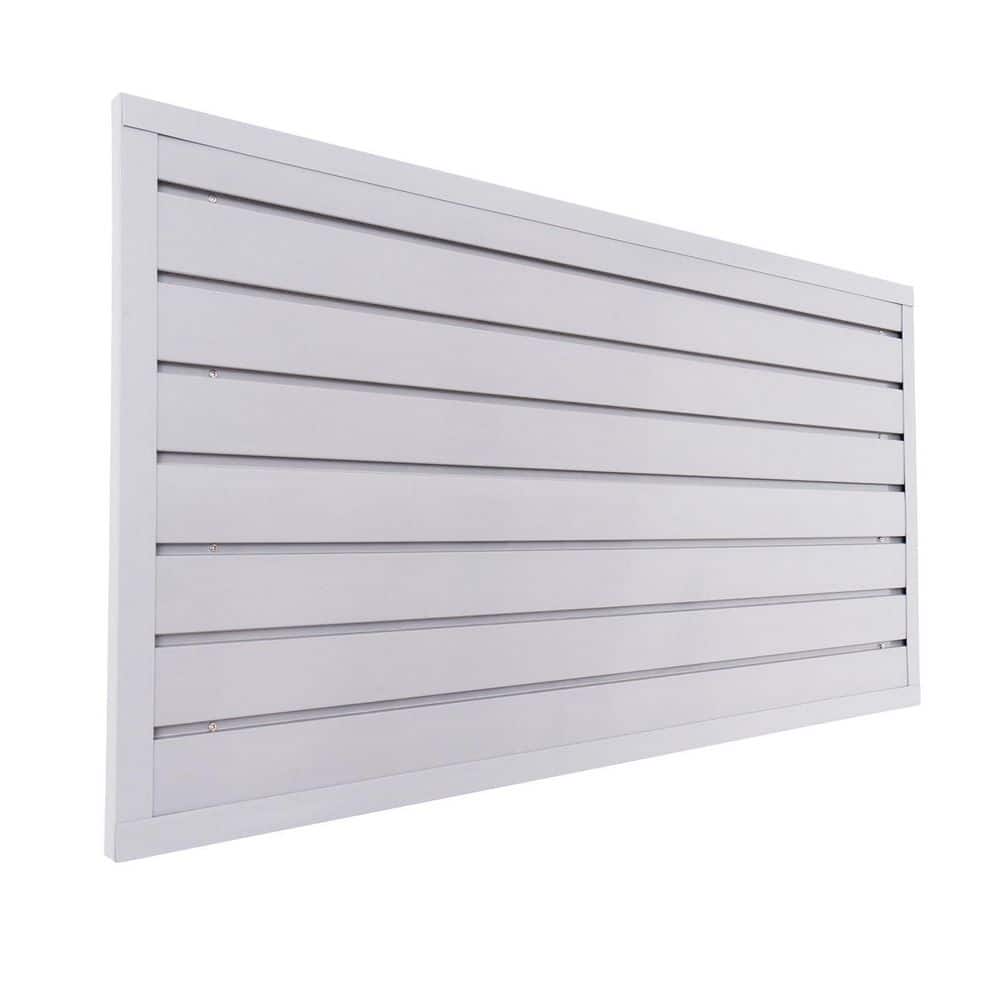 Gray 4 ft. x 2 ft. Heavy Duty Wall Mounted Slatwall Panel Garage Organizer, PVC Slat Panels Home Storage System price history on PriceWatchPro
