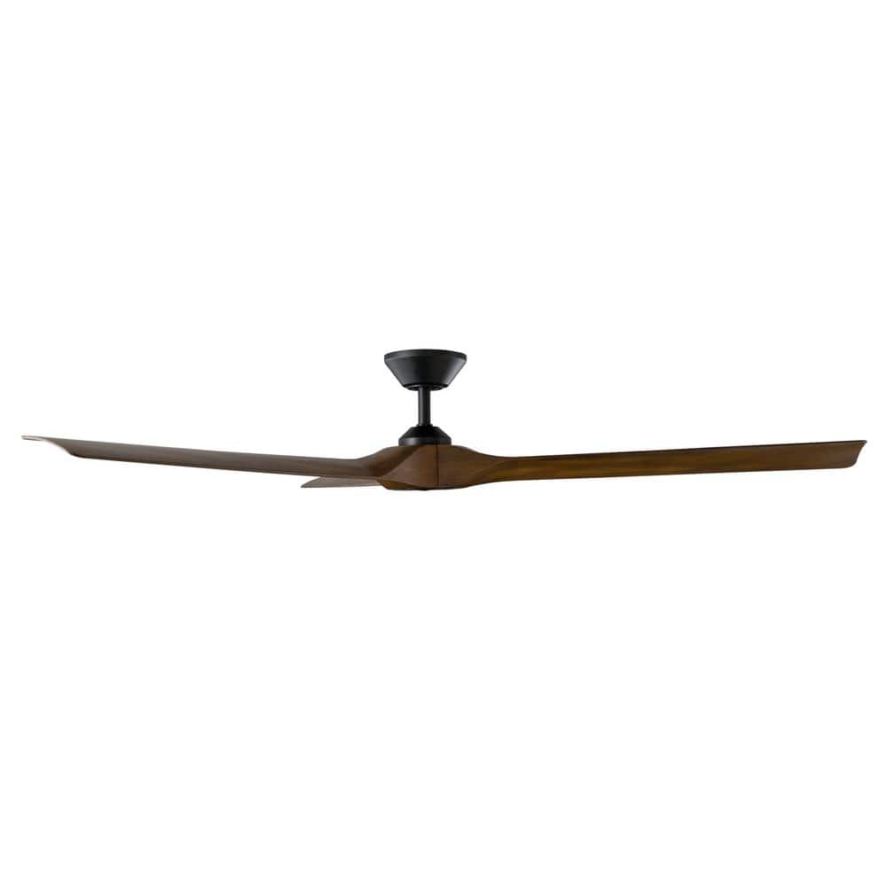 Torque 70'' Matte Black Distressed Koa Smart Ceiling Fan with Remote