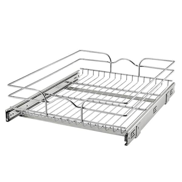 Rev-A-Shelf Silver Kitchen Cabinet Pull Out Shelf Organizer, 18 in. x 22 in.