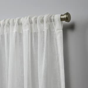 Belfry Snowflake Solid Sheer Rod Pocket Curtain, 50 in. W x 96 in. L (Set of 2)