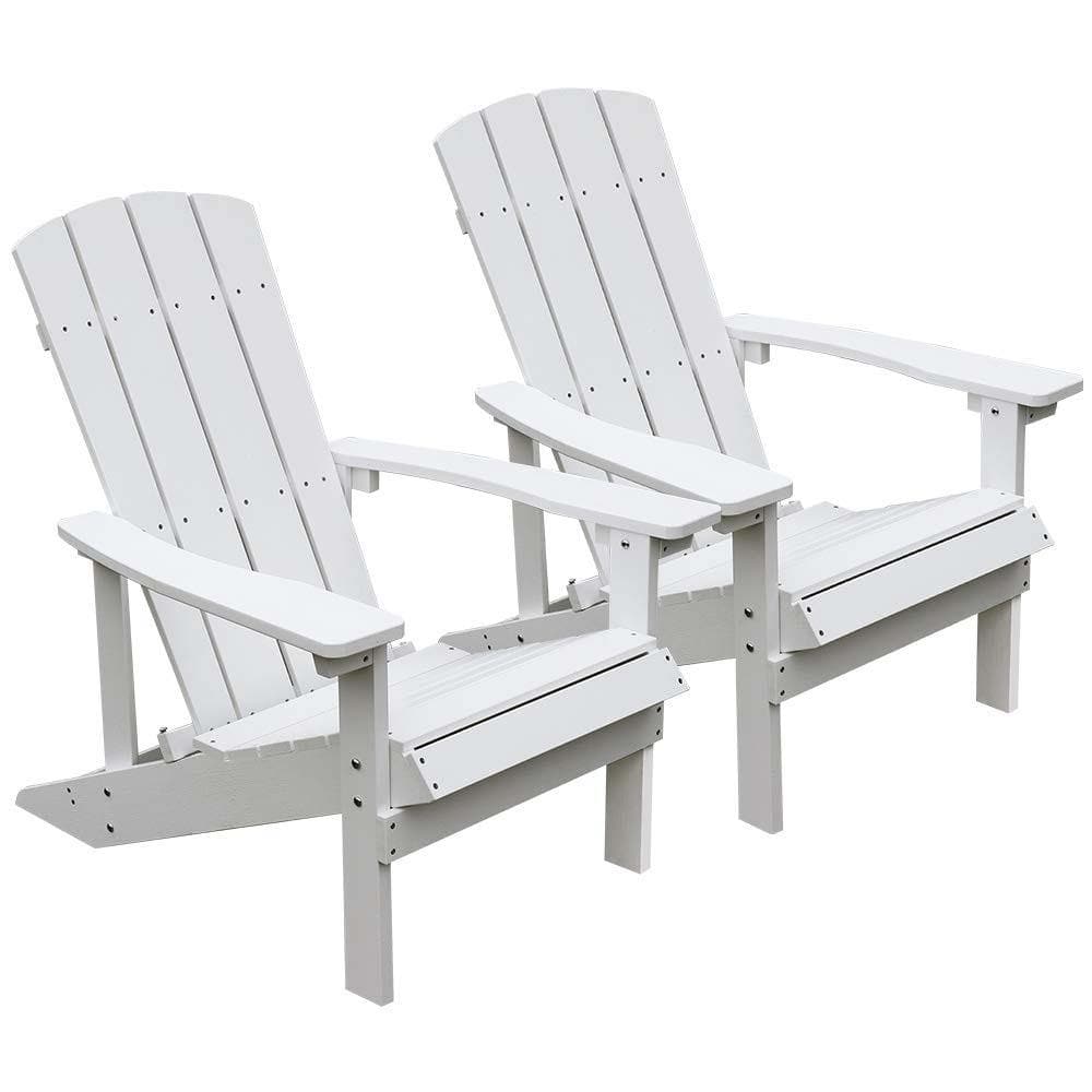 Sudzendf Modern Outdoor White Plastic Adirondack Chair 2 Pack   Plastic Adirondack Chairs Ln20233058 64 1000 