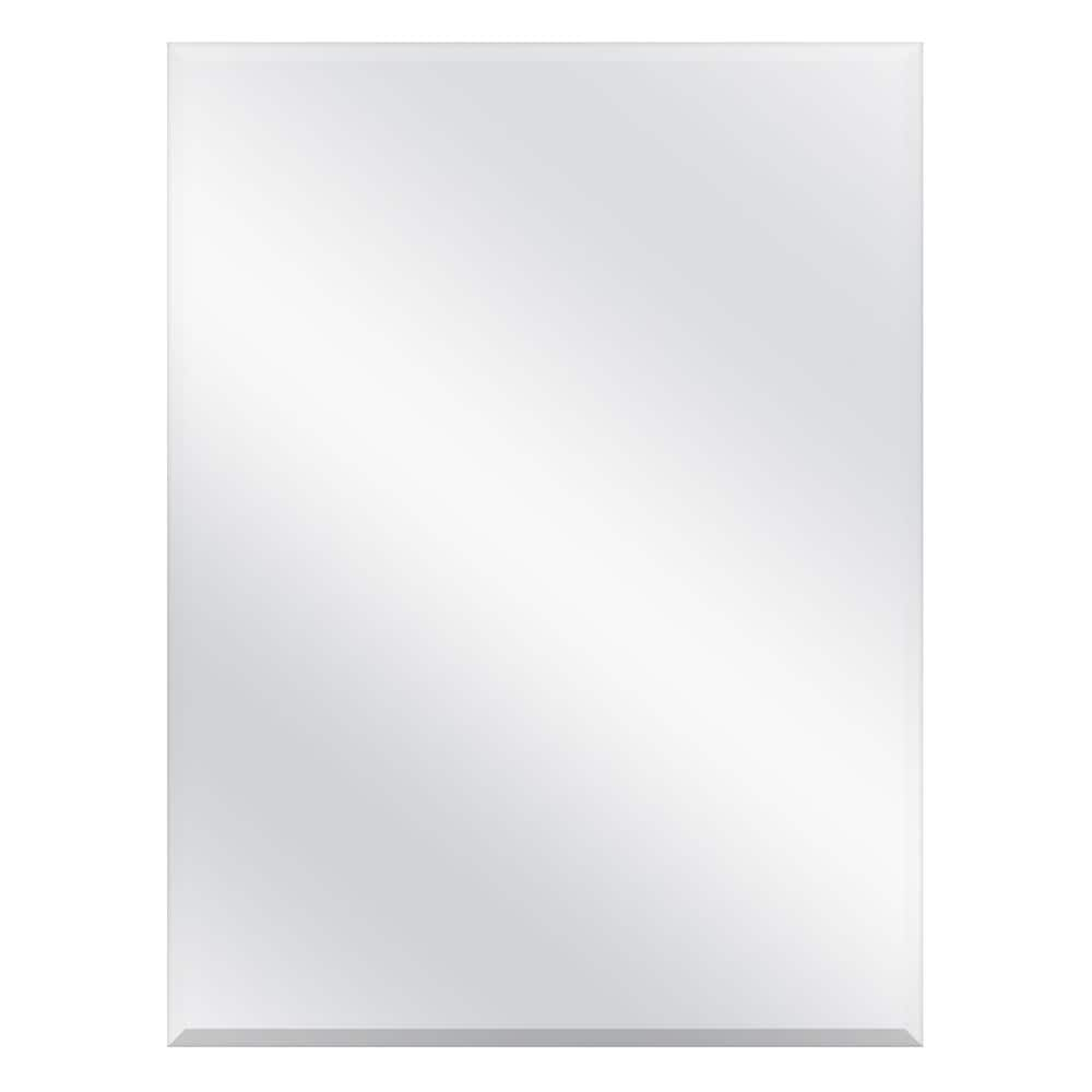 Glacier Bay 19-5/8 in. x 26 in. Recessed or Surface Mount Beveled Frameless Medicine Cabinet with Mirror, White