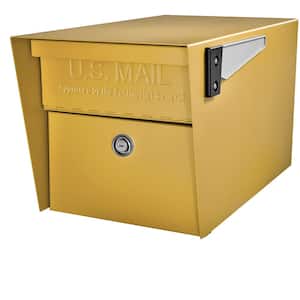 Mail Manager Locking Post-Mount Mailbox with High Security Reinforced Patented Locking System, Marigold