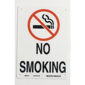 10 in. x 7 in. Plastic No Smoking Sign