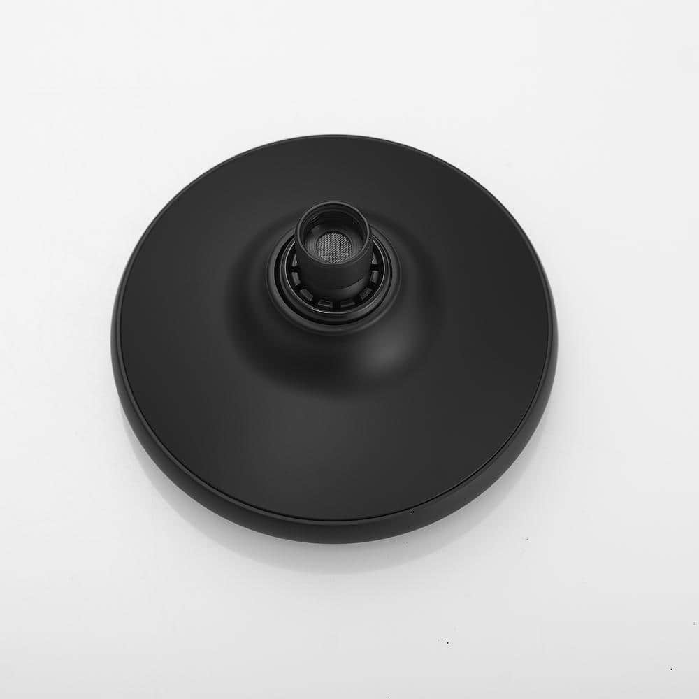 Matte Black Wall Mounted Dual Shower Head with Stainless Steel Hose