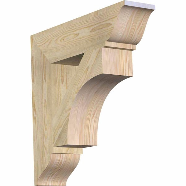 Ekena Millwork 6 in. x 26 in. x 26 in. Douglas Fir Westlake Traditional Rough Sawn Bracket