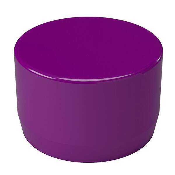 Furniture Grade FORMUFIT F034EEC-PU-10 PVC External End Cap Pack of 10 Purple 3/4 Size 