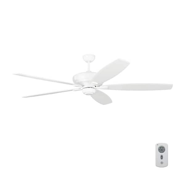Generation Lighting Dover 68 in. Indoor Matte White Ceiling Fan with White Blades and 6-Speed Remote Control