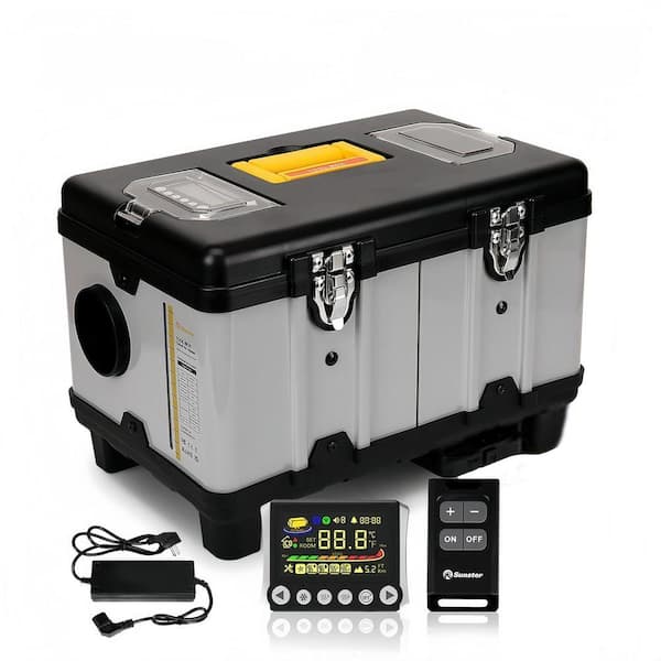 8KW Electric Ventilation Diesel Air Electric Heater, 12/24V DC and 110-240V AC Dual Power, App Control, Auto Start-Stop