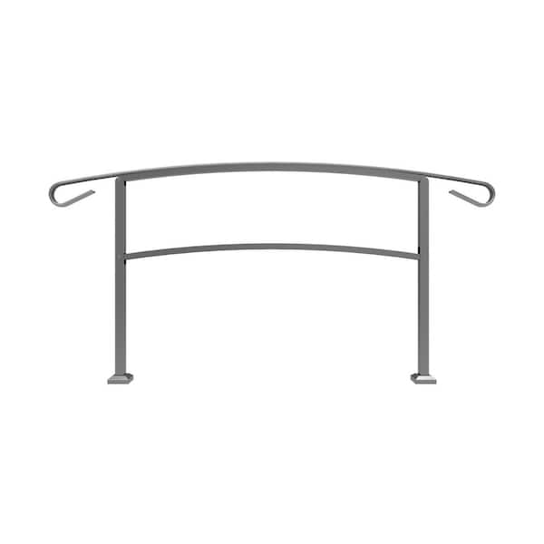 Barrette Outdoor Living HandiRail 3.57 in. x 73.38 in. 3.13 ft. Aged Bronze 5-Step Aluminum Rail Kit (Unassembled)