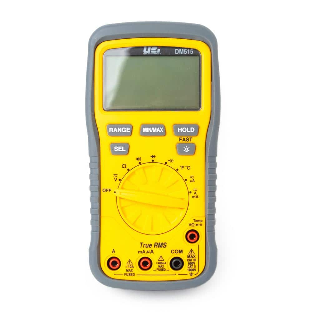 UEi Test Instruments True RMS 1000-Volt Digital Multi-Meter with  Temperature DM515 - The Home Depot