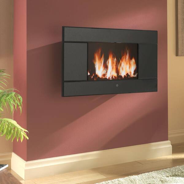Pleasant Hearth Evoke 31-1/2 in. Wall-Mount LCD Electric Fireplace in Black