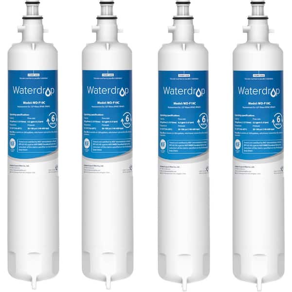 WD-F19C Replacement for GE RPWFE, RPWF (Built-in CHIP) Refrigerator Water Filter, Compatible with GFE28GYNFS, 4 Packs