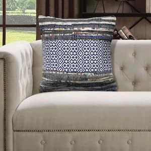 Rugged Multicolored Geometric Hypoallergenic Polyester 18 in. x 18 in. Throw Pillow