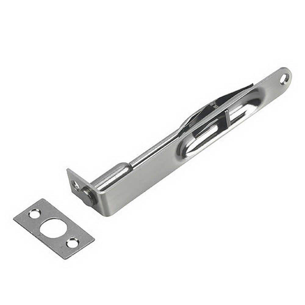 6 in. Antique Nickel Flush Bolt with 5/8 in. Radius End