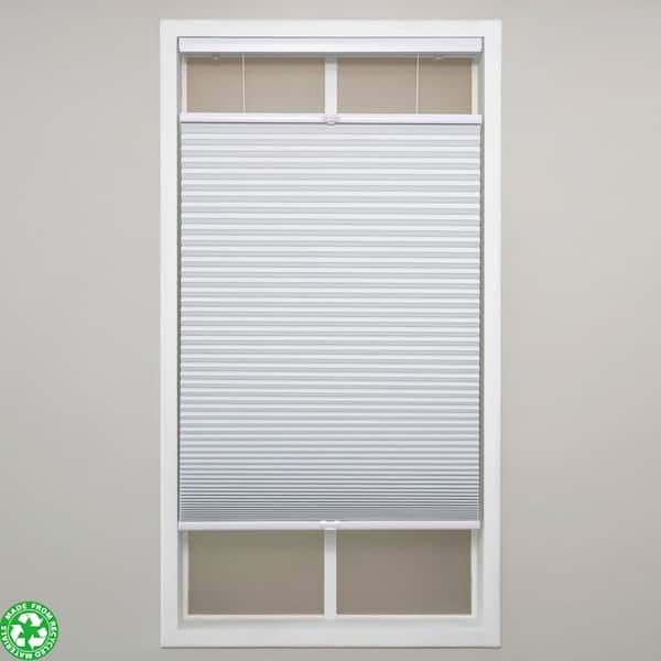 White Cordless Blackout Polyester Top Down Bottom Up Cellular Shades - 61 in. W x 64 in. L