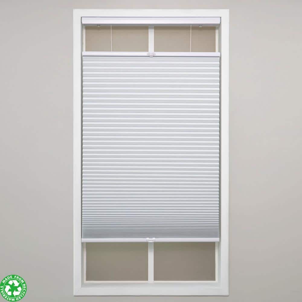 Reviews for Eclipse White Cordless Blackout Polyester Top Down Bottom Up Cellular Shades 64 in