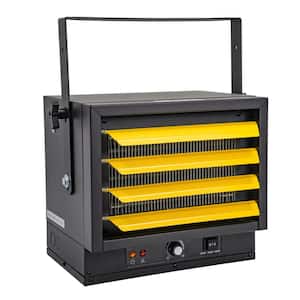 5000-Watt Black Electric Garage Heater Micathermic Space Heater, 3 Heat Setting Control, Ideal for Garage, Workshop