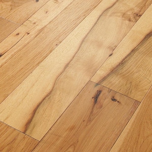 Take Home Sample - Belvoir Hickory York Engineered Brushed Hardwood Flooring - 7-1/2 in. x 8 in.