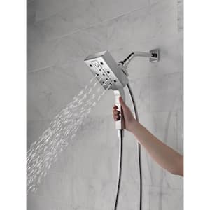 In2ition 4-Spray Patterns 2.5 GPM 4.5 in. Wall Mount Dual Shower Heads in Lumicoat Chrome