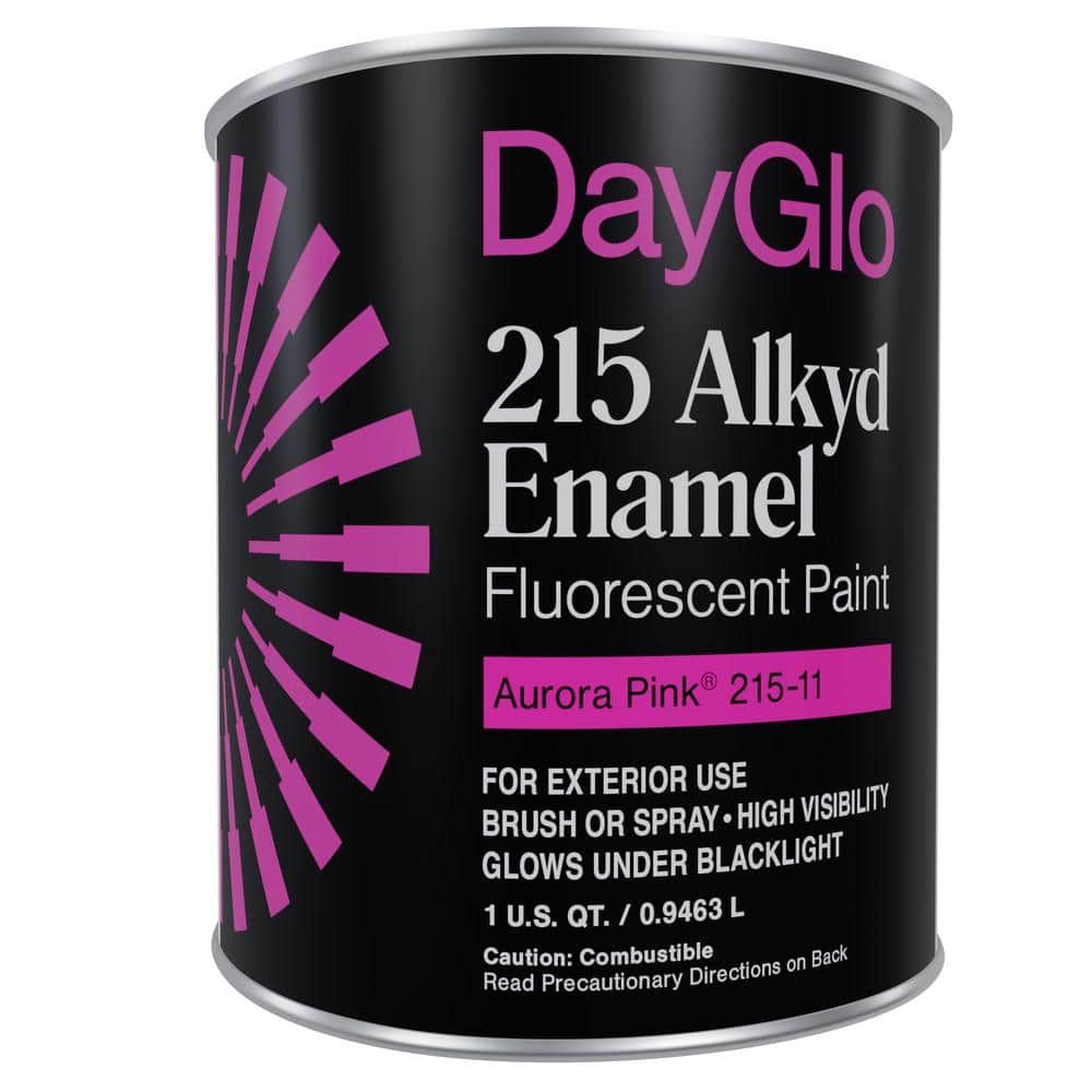 Dayglo Fluorescent 215 Series Enamel Paint (Quart, Aurora Pink)