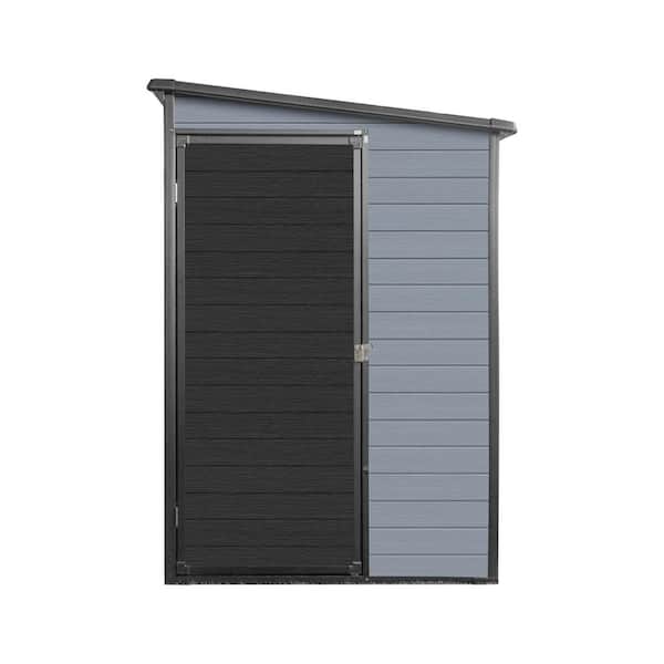 4 ft.W x 8 ft.D Outdoor Resin Storage Shed, Tool House with Floor