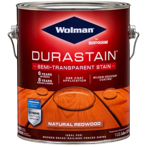 Wolman 1 Gal. Durastain Redwood Exterior Wood Semi-Transparent Stain and Sealer
