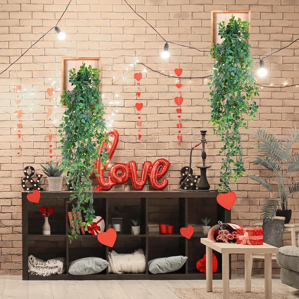 1.42 in. H Artificial Mandala Vine Hanging Plants Green Greenery