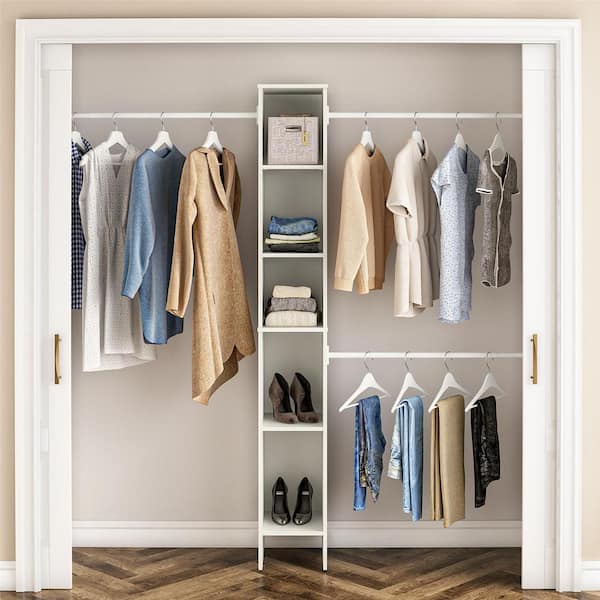 StyleWell Westport 12 in. W x 83.25 in. H White Laminate Board