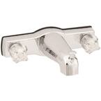RV Tub/Shower Diverter with Crystal Handles, Offset Shanks and Shower Head - 8 in., Chrome