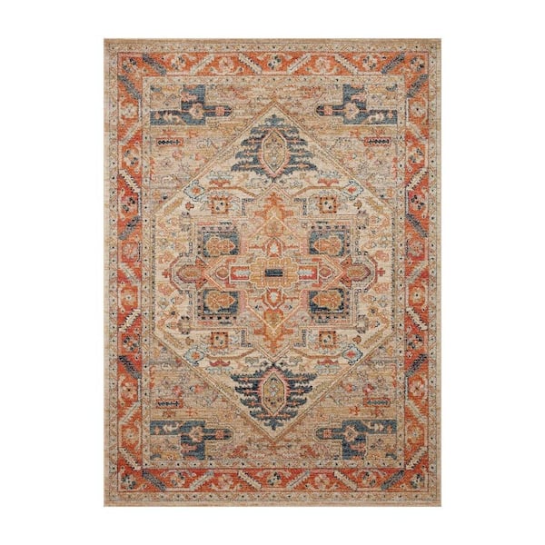 Sand Multi Medallion 7 ft. x 10 ft. Polypropylene Indoor Area Rug