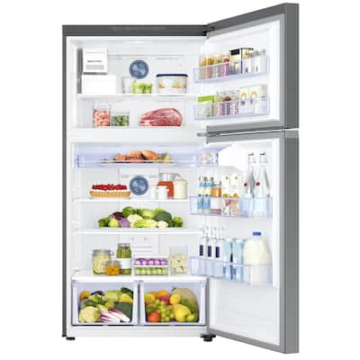 21.1 cu. ft. Top Freezer Refrigerator with FlexZone Freezer in Stainless, Energy Star, Ice Maker