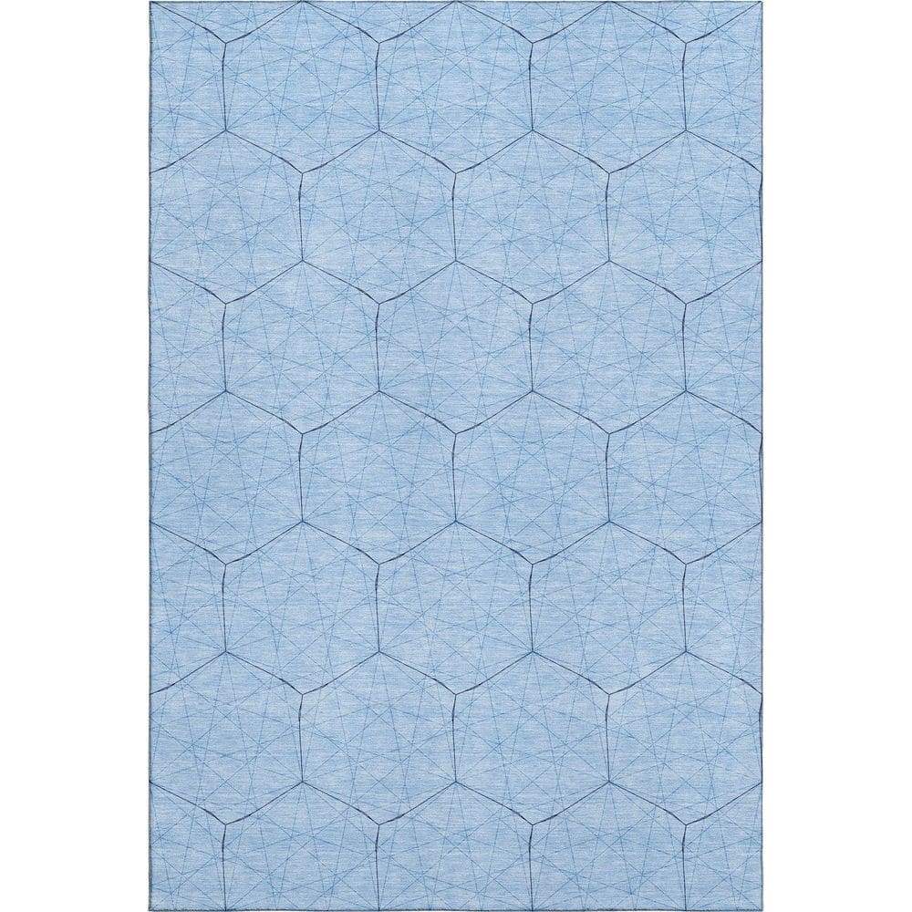 Mayfield Premium Machine Washable Abstract AMF987 Sky 3 ft. x 4 ft. Area Rug price history on PriceWatchPro