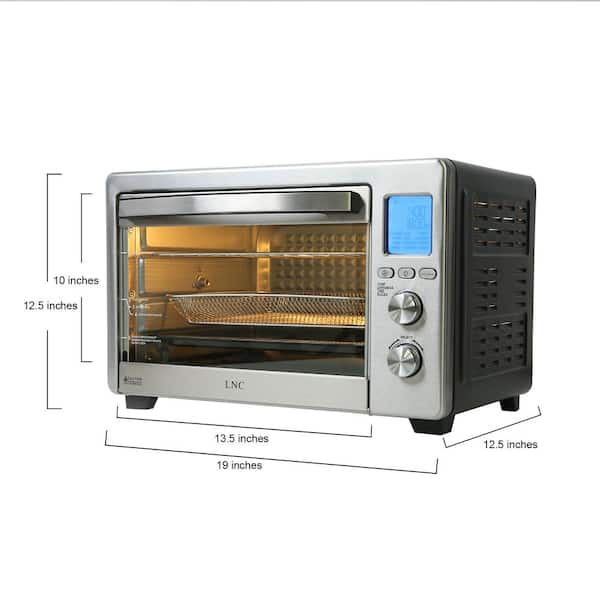 19 qt Countertop Convection Toaster Oven Air Fryer Combo Rotisserie, Size: 13.5