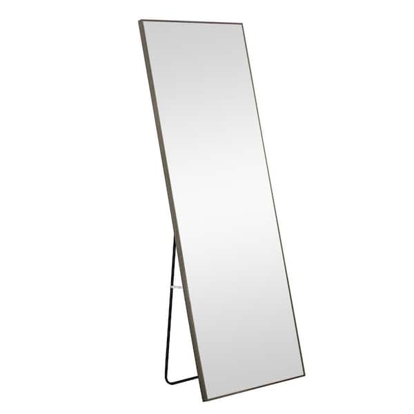 Unbranded 31.4 in. W x 71 in. H Wooden Frame Full Body Mirror Floor Standing Full Length Mirror