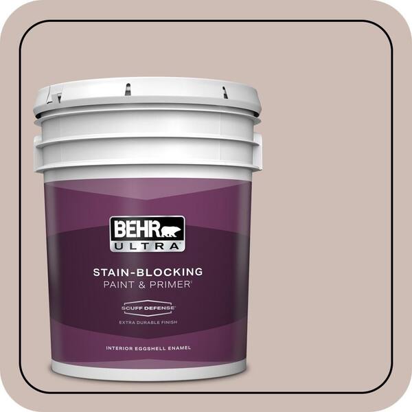 BEHR ULTRA 5 gal. #N150-2 Smokey Pink Extra Durable Eggshell Enamel Interior Paint & Primer