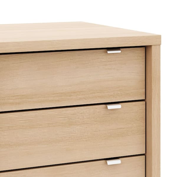 Chrono 3-Drawer Natural Blonde Oak Wood 19 in. W Vertical File Cabinet