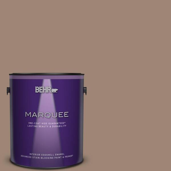 BEHR MARQUEE 1 gal. #PPU5-16 Earthnut One-Coat Hide Eggshell Enamel Interior Paint & Primer