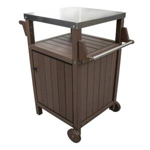 HDPE Plastic Outdoor Side Table with 304 Stainless Steel Top