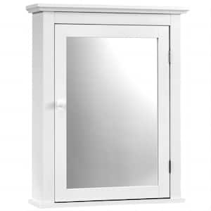 22 in. W x 27 in. H Rectangular White MDF Surface Mount Medicine Cabinet with Mirror