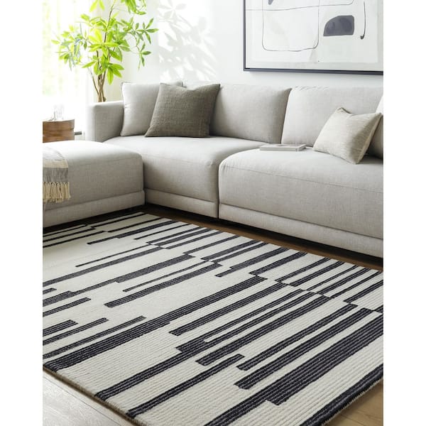 9 ft. x 12 ft. White or Cream Rossi JWRS-2308 Handmade Area Rug