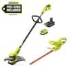 RYOBI ONE+ 18V 13" Cordless Battery String Trimmer with 2.0 Ah Battery, Charger, and FREE 18" Cordless Battery Hedge Trimmer P20150-P2607BTL