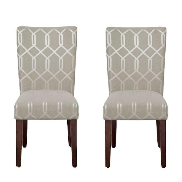 cream studded dining chairs