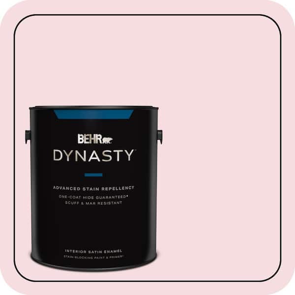 BEHR DYNASTY 1 gal. #P150-1 Blowing Kisses Satin Enamel Interior Paint & Primer