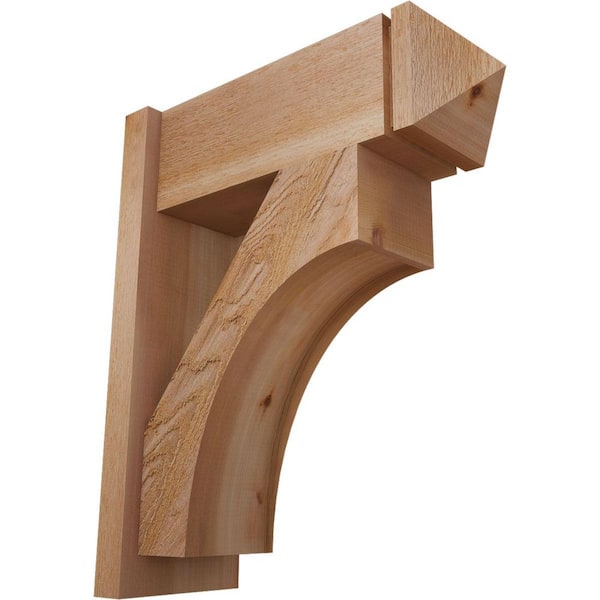 Ekena Millwork 8 in. x 26 in. x 22 in. Westlake Arts and Crafts Rough Sawn Western Red Cedar Outlooker