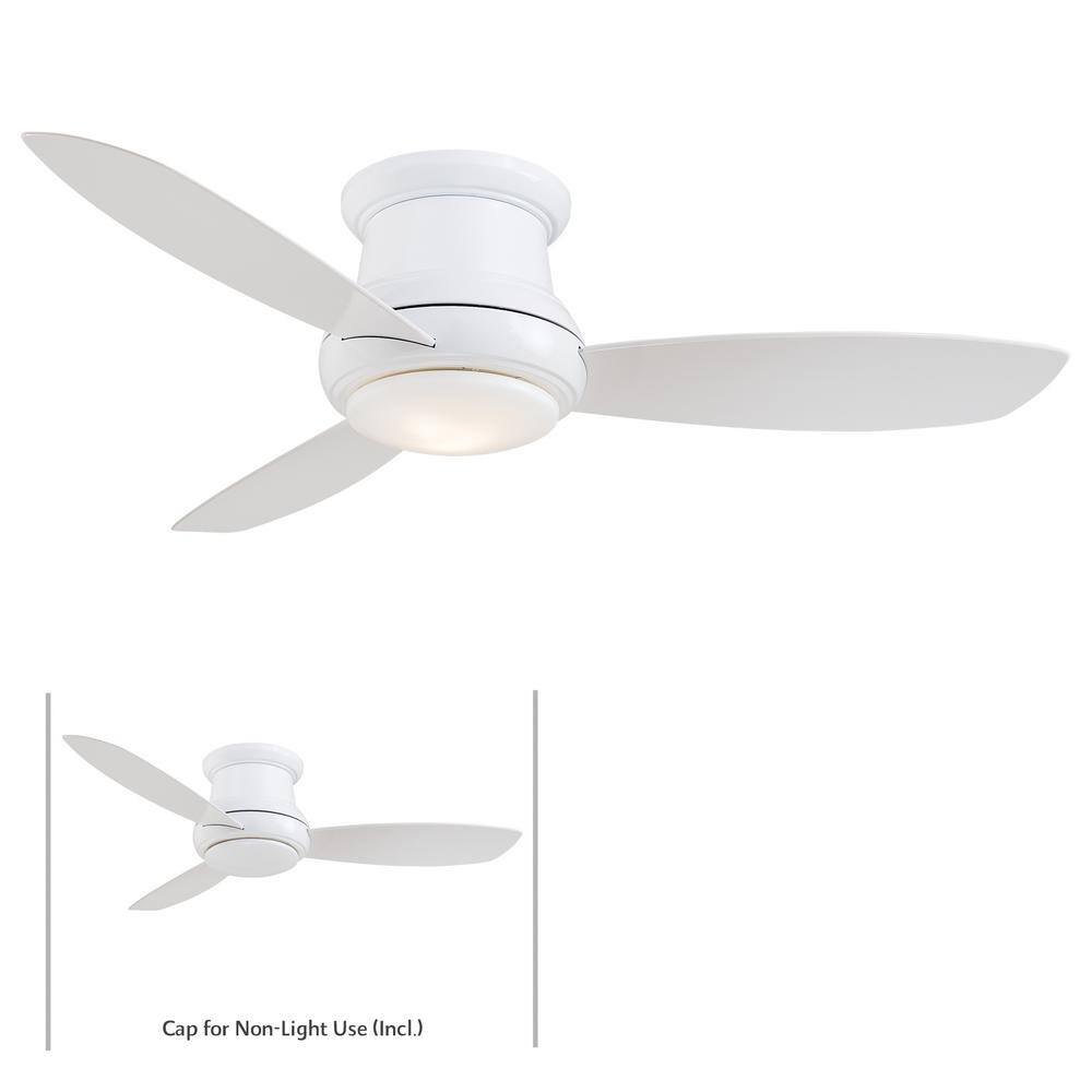 MINKA-AIRE Concept II 52 in. Integrated LED Indoor White Ceiling Fan with  Light with Remote Control F519L-WH The Home Depot